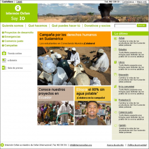 Web Intermón Oxfam 2005